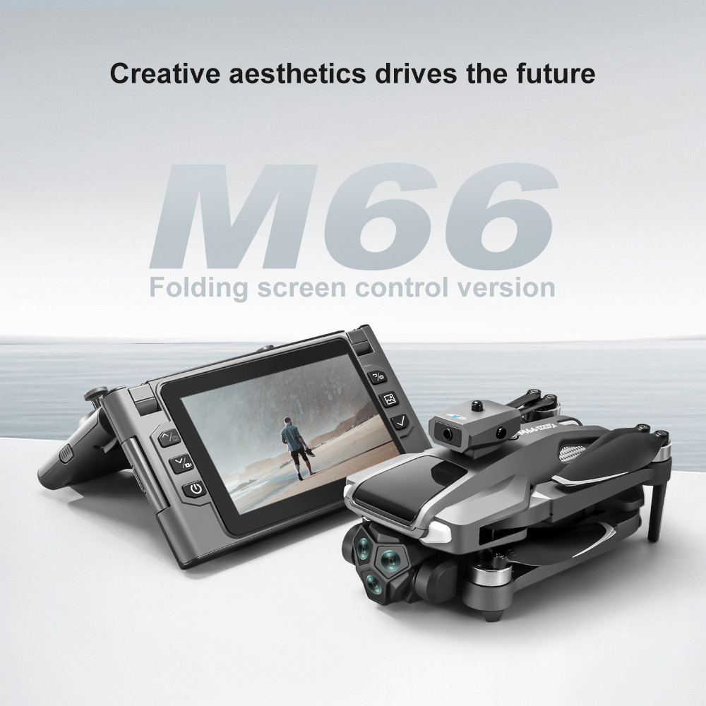 โดรนพับได้ M66 RC พร้อมหน้าจอพ - Drone Camera Night Vision บทวิจารณ์และราคา
